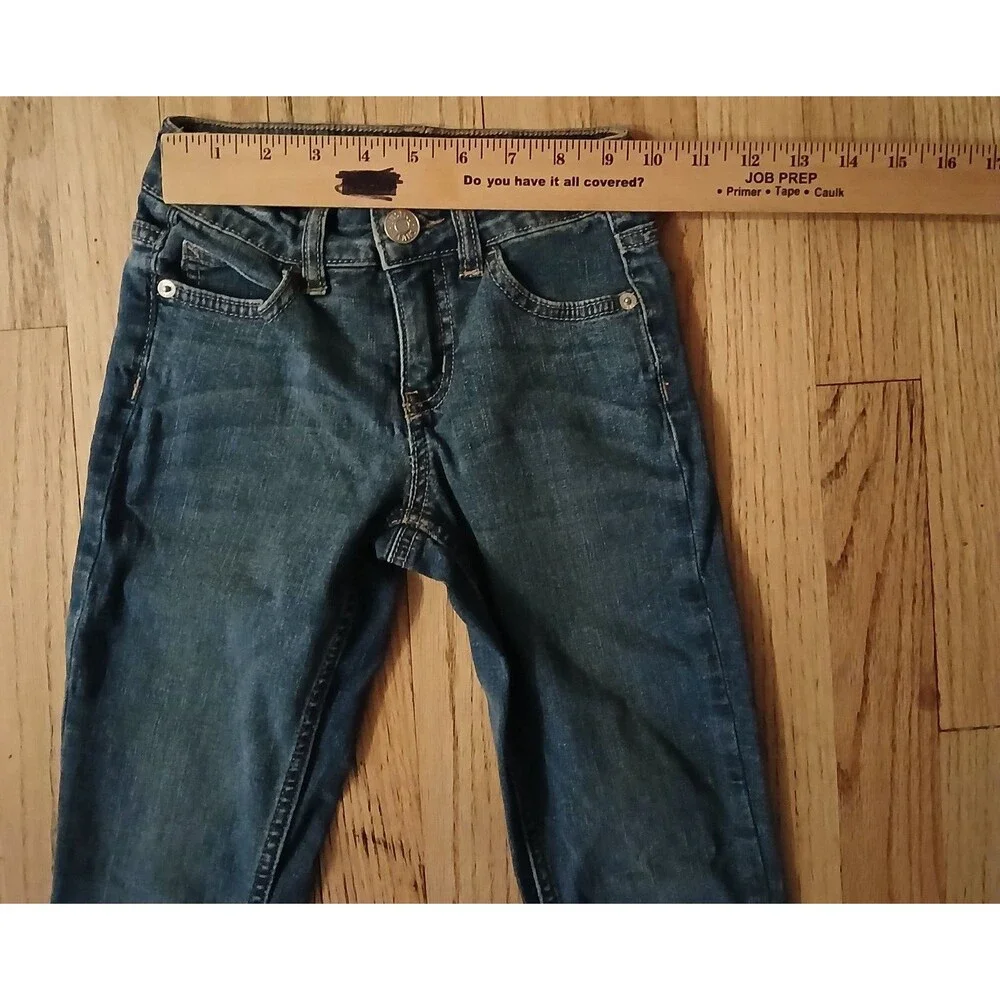 Justice Tie-Dye Jeans Denim Girls 10 Slim Mid Rise Jegging Bottom Bleached Legs - Picture 7 of 9